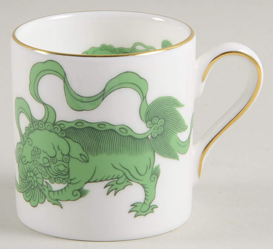 Chinese Tigers Green Can Shape Demitasse Cup by Wedgwood-1