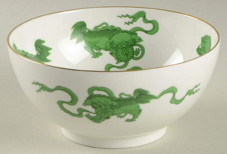 Chinese Tigers Green Cranberry Bowl by Wedgwood-1