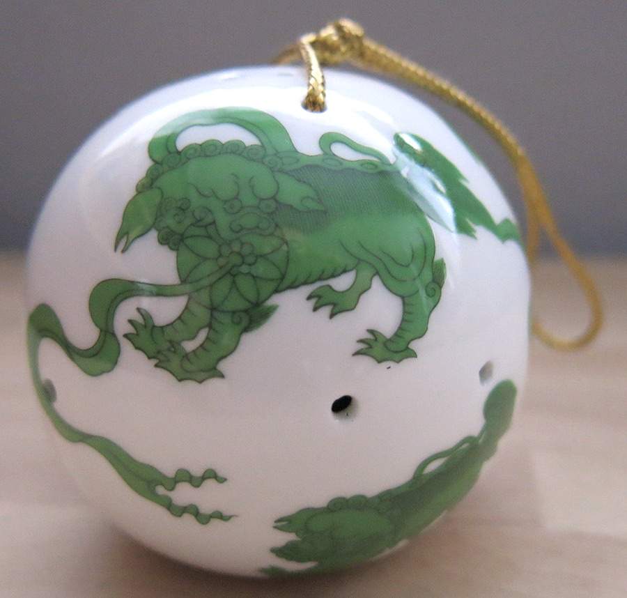 Chinese Tigers Green Ornament by Wedgwood-1