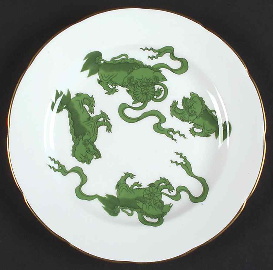 Chinese Tigers Green Luncheon Plate by Wedgwood-1