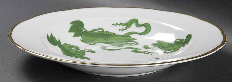 Chinese Tigers Green Large Rim Soup Bowl by Wedgwood-1