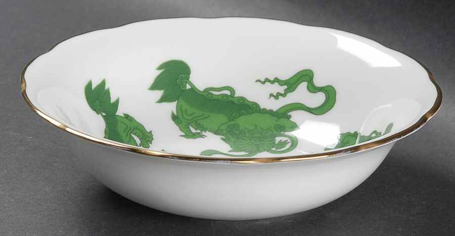 Chinese Tigers Green Coupe Cereal Bowl by Wedgwood-1