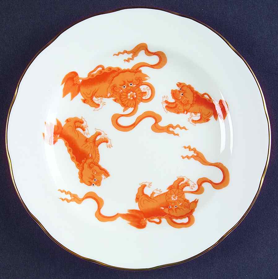 Chinese Tigers Red Bread & Butter Plate by Wedgwood-1