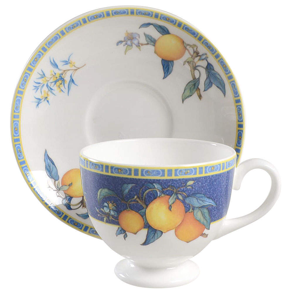 Citrons Leigh Shape Footed Cup & Saucer Set by Wedgwood-1