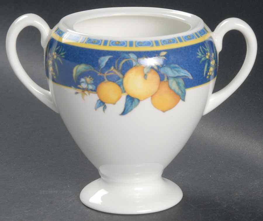 Citrons Globe Shape Sugar Bowl No Lid by Wedgwood-1