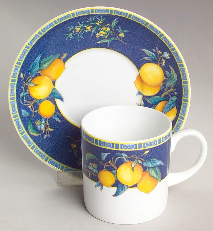 Citrons Can Shape Demitasse Cup and Saucer Set by Wedgwood-1