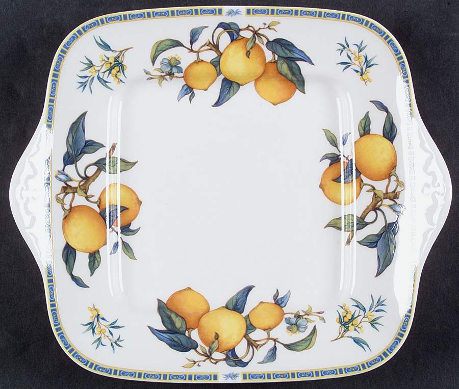 Citrons Square Handled Cake Plate by Wedgwood-1