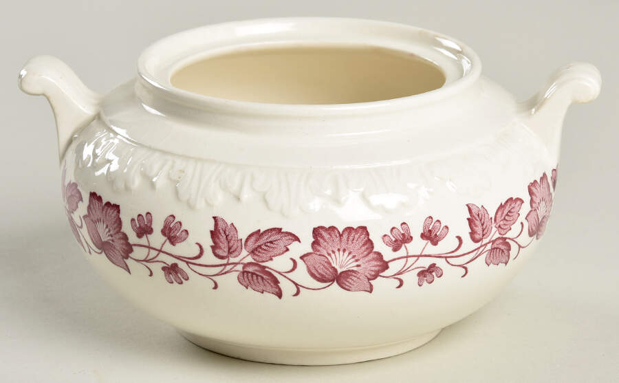 Clematis Mulberry (Corinthian) Sugar Bowl No Lid by Wedgwood-1