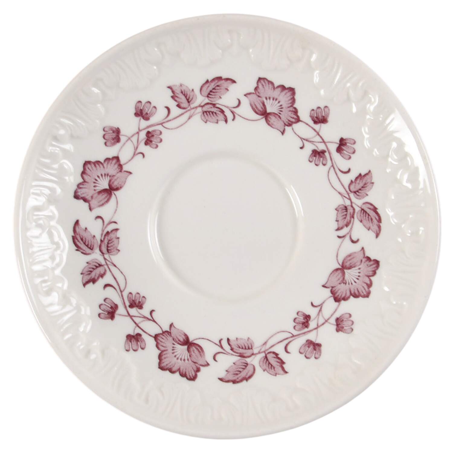 Clematis Mulberry (Corinthian) Saucer for Demitasse Cup by Wedgwood-1