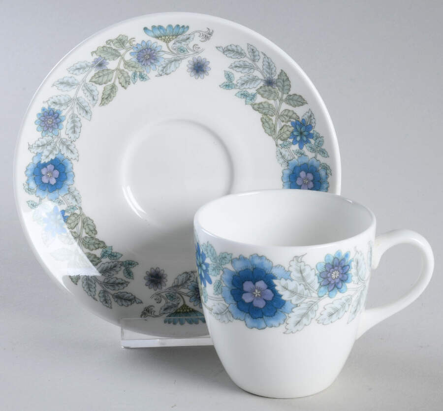 Clementine Flat Demitasse Cup & Saucer Set by Wedgwood-1