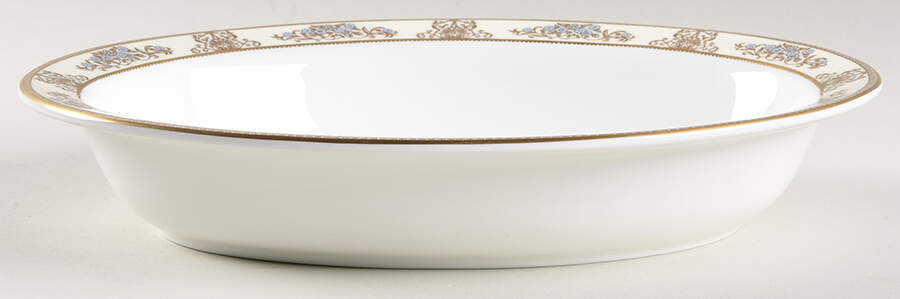Cliveden Ivory 10" Oval Vegetable Bowl by Wedgwood-1