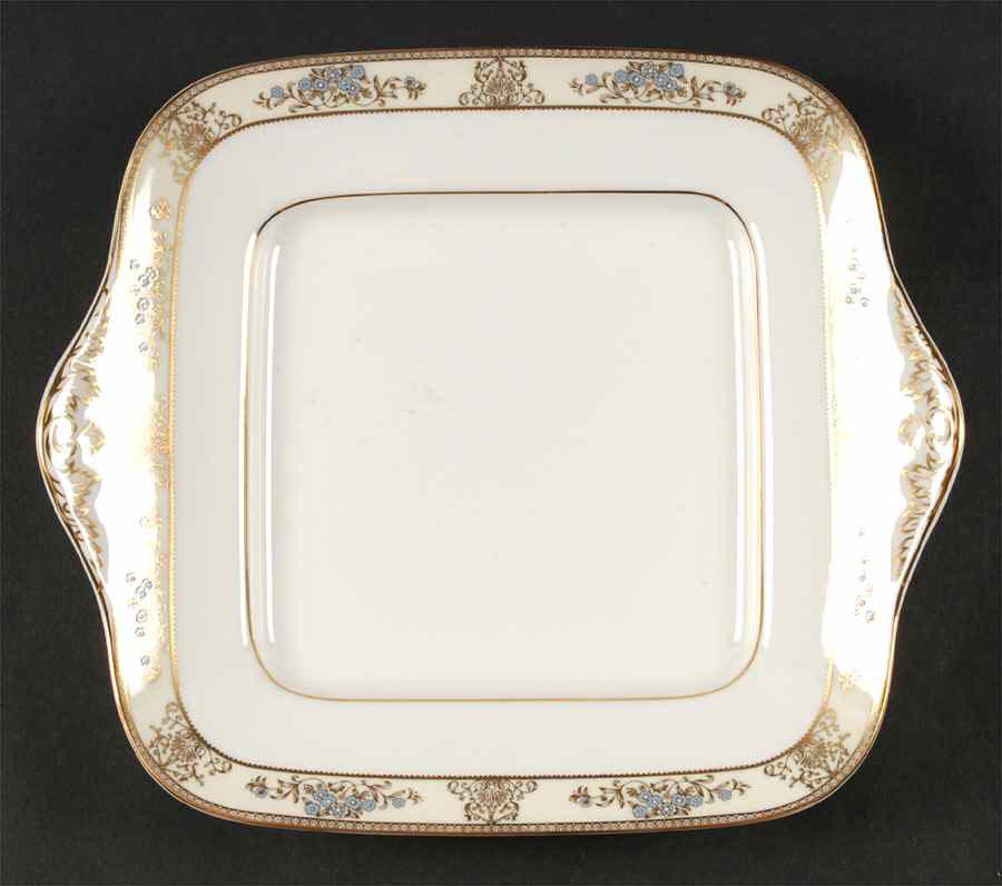 Cliveden Ivory Square Handled Cake Plate by Wedgwood-1