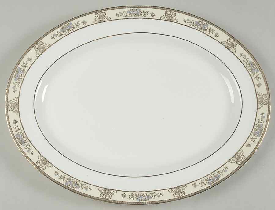 Cliveden Ivory 15" Oval Serving Platter by Wedgwood-1
