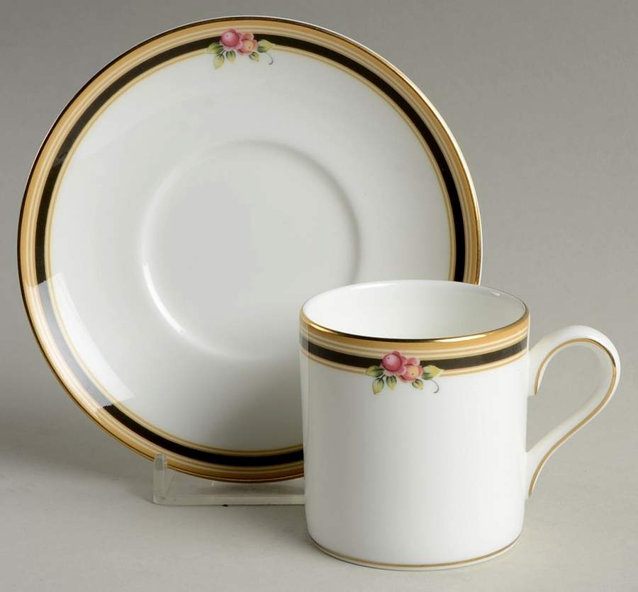 Clio Bond Shape Demitasse Cup and Saucer Set by Wedgwood-1