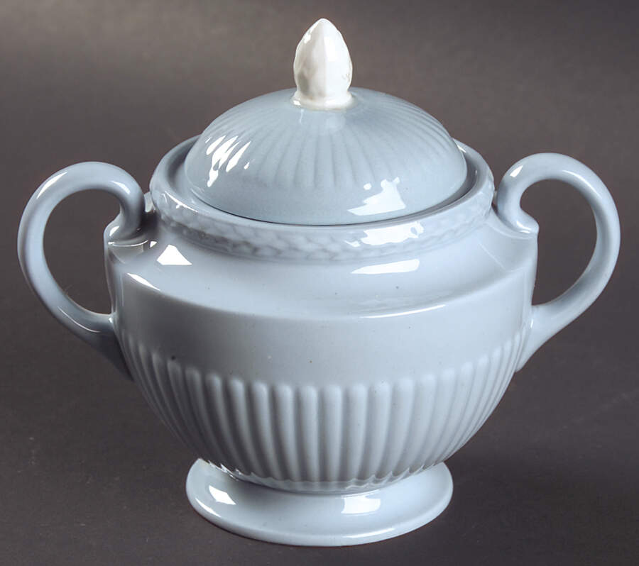 Clyde Blue Sugar Bowl & Lid by Wedgwood-1