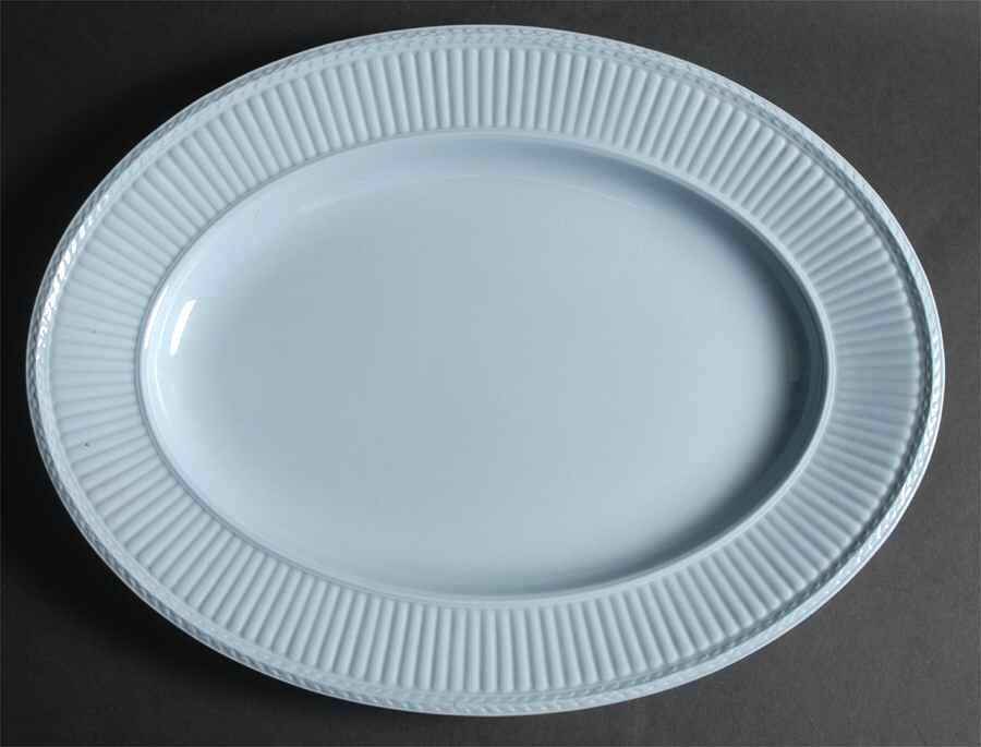 Clyde Blue 15" Oval Serving Platter by Wedgwood-1