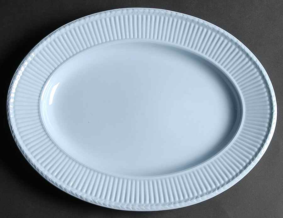 Clyde Blue 13" Oval Serving Platter by Wedgwood-1