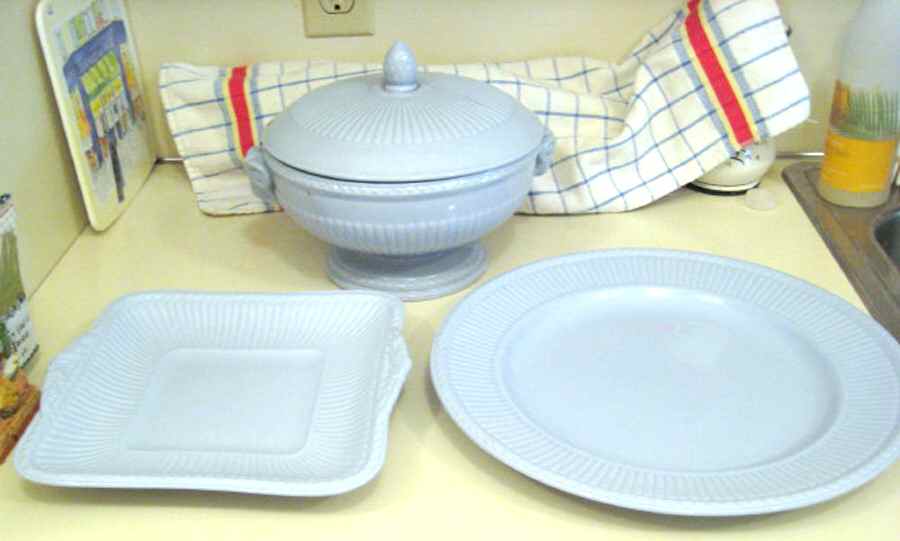 Clyde Blue Round Covered Vegetable by Wedgwood-1