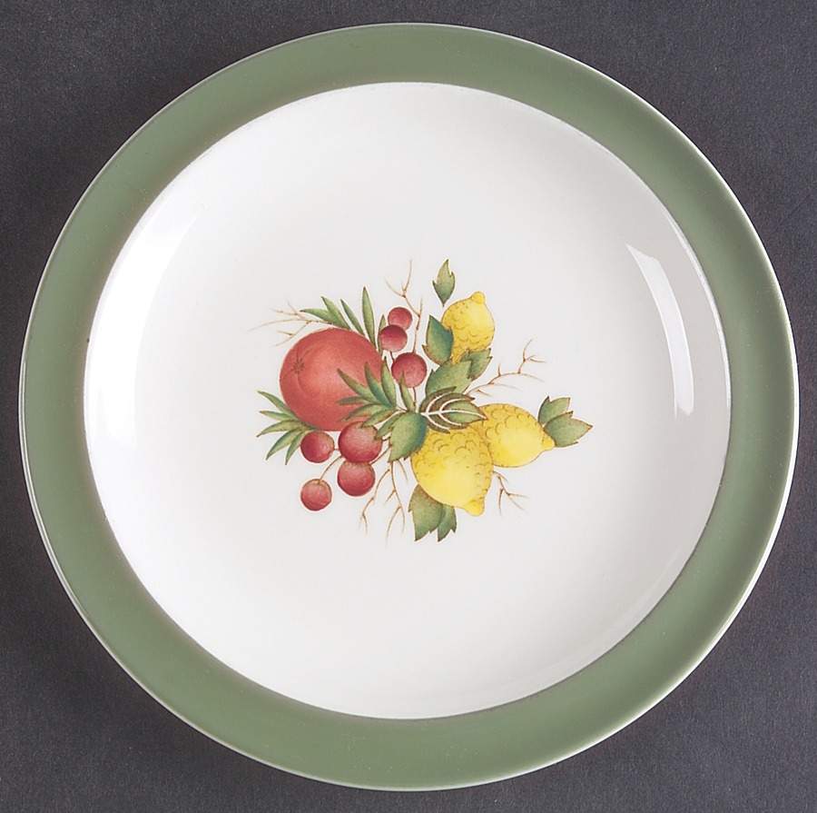 Covent Garden (Green On Edge)Tk605 Bread & Butter Plate by Wedgwood-1