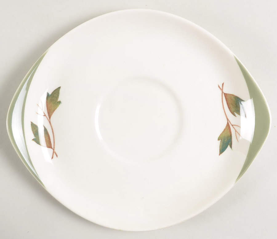 Covent Garden (Green On Edge)Tk605 Saucer for Cream Soup Bowl by Wedgwood-1
