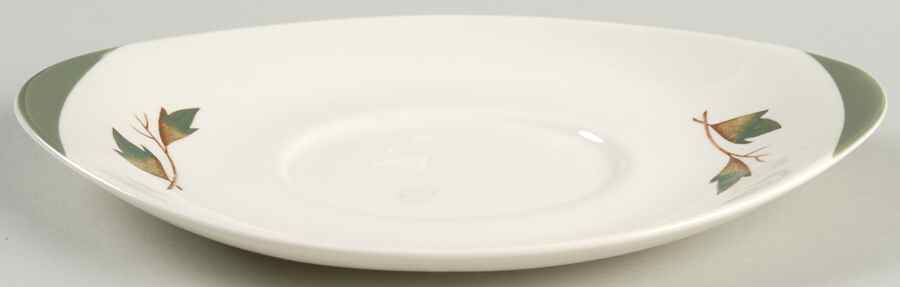 Covent Garden (Green On Edge)Tk605 Underplate for Gravy Boat by Wedgwood-1