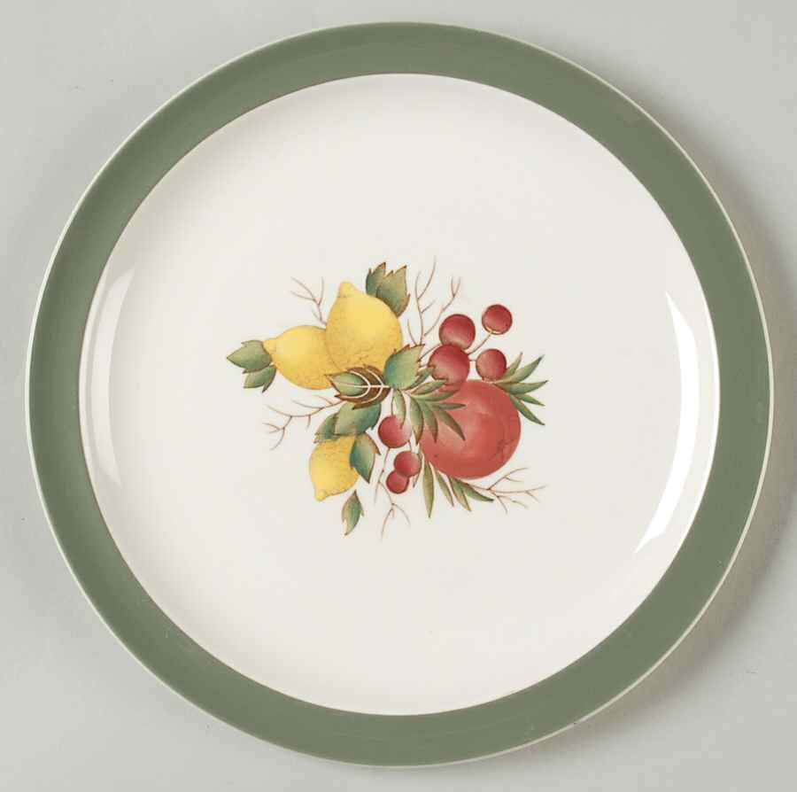 Covent Garden (Green On Edge)Tk605 Luncheon Plate by Wedgwood-1