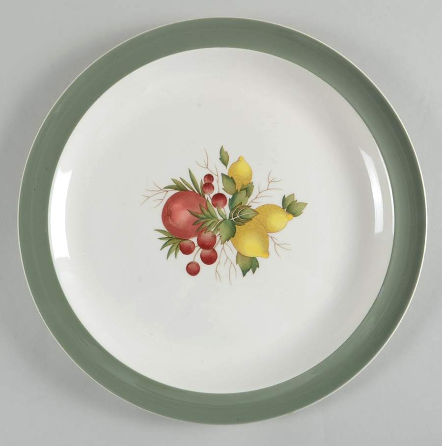 Covent Garden (Green On Edge)Tk605 12" Chop Plate (Round Platter) by Wedgwood-1