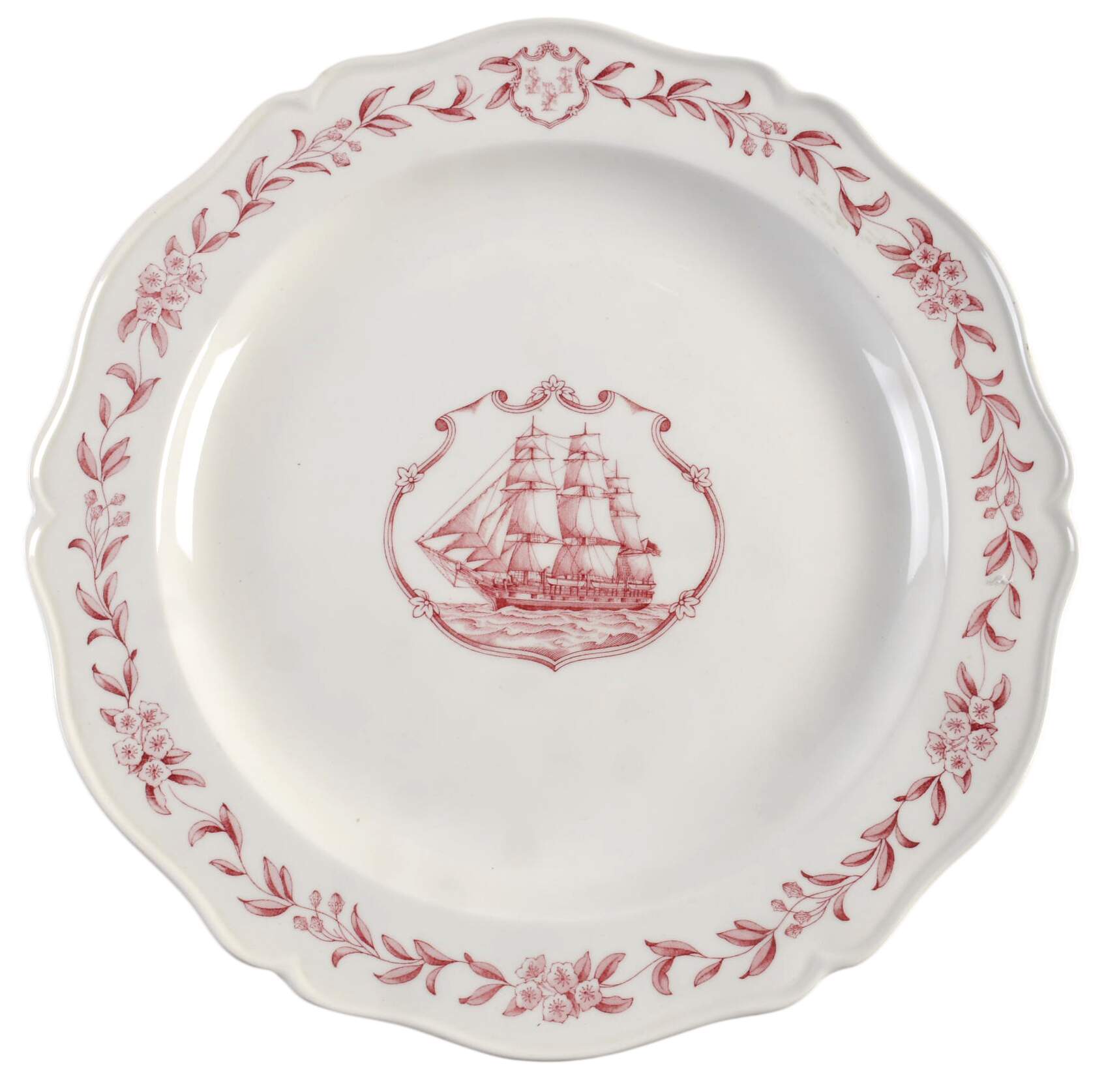 Connecticut Laurel Pink 12" Chop Plate (Round Platter) by Wedgwood-1