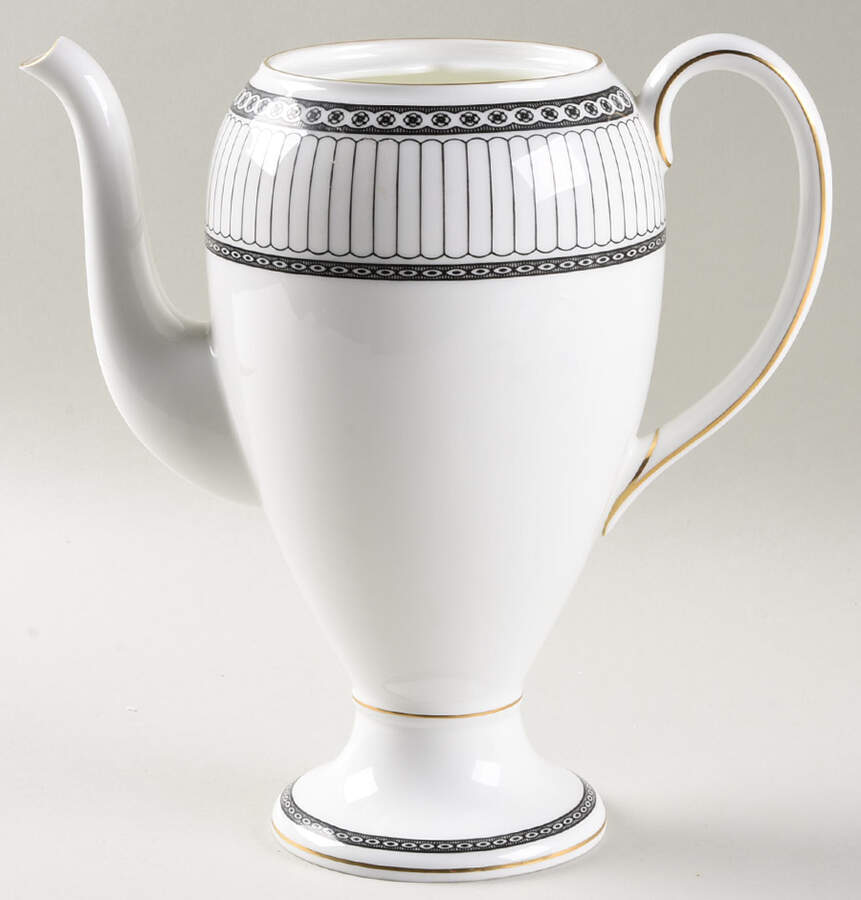 Colonnade Black Coffee Pot No Lid by Wedgwood-1