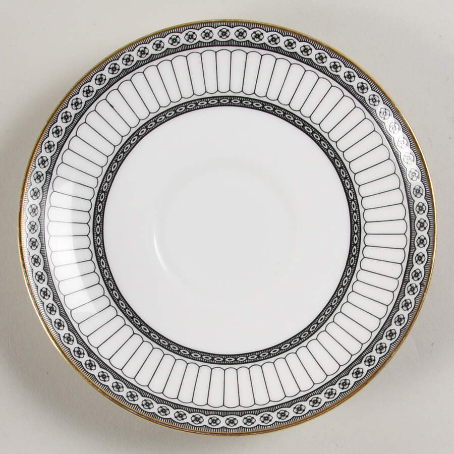 Colonnade Black Saucer for Leigh Shape Footed Cup by Wedgwood-1