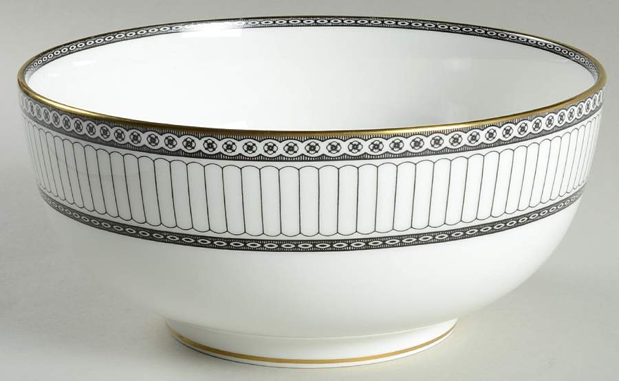 Colonnade Black 8" Salad Serving Bowl by Wedgwood-1