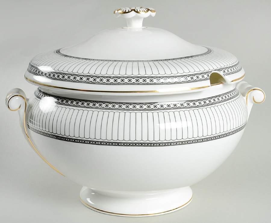 Colonnade Black Tureen &  Lid by Wedgwood-1