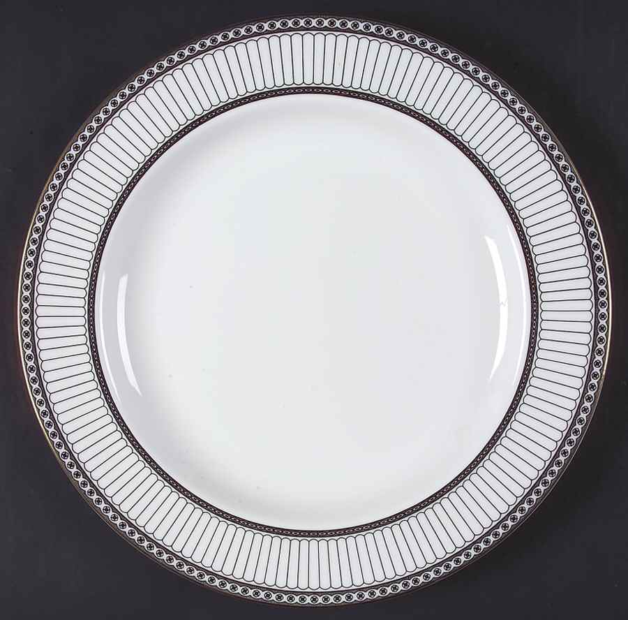 Colonnade Black 13" Chop Plate (Round Platter) by Wedgwood-1