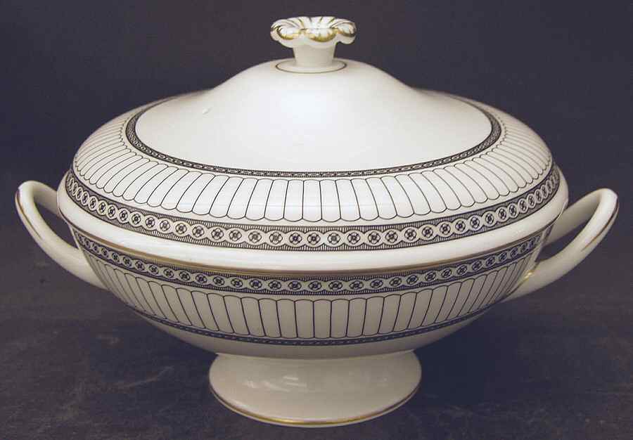 Colonnade Black Round Covered Vegetable by Wedgwood-1