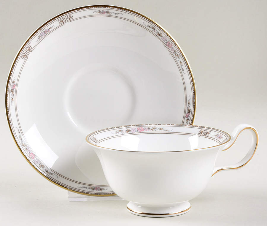 Colchester Peony Shape Footed Cup & Saucer Set by Wedgwood-1