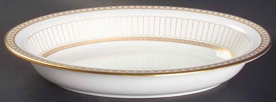 Colonnade Gold 10" Oval Vegetable Bowl by Wedgwood-1
