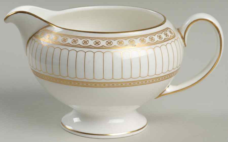 Colonnade Gold Leigh Shape Creamer by Wedgwood-1