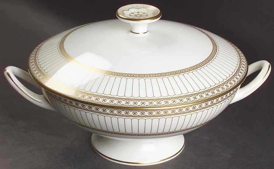 Colonnade Gold Round Covered Vegetable by Wedgwood-1