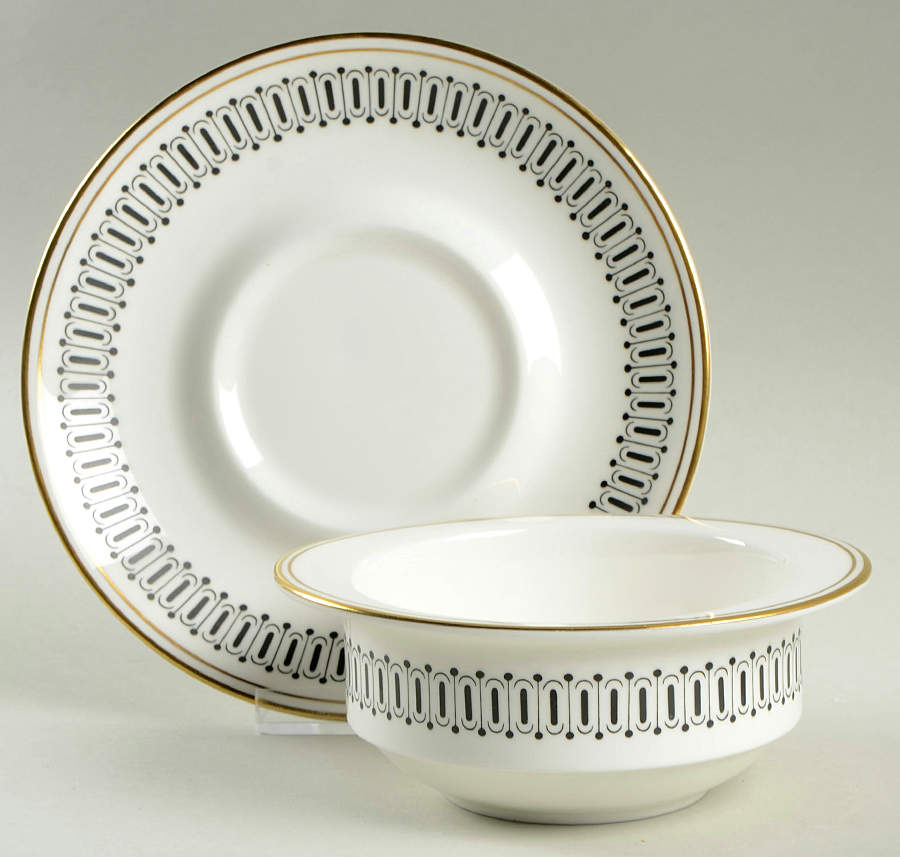 Colosseum Flat Cream Soup Bowl & Saucer Set by Wedgwood-1
