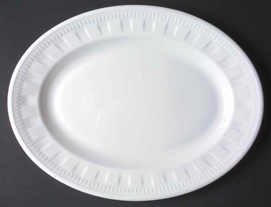 Colosseum (Whiteware) 15" Oval Serving Platter by Wedgwood-1
