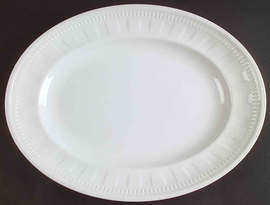 Colosseum (Whiteware) 14" Oval Serving Platter by Wedgwood-1