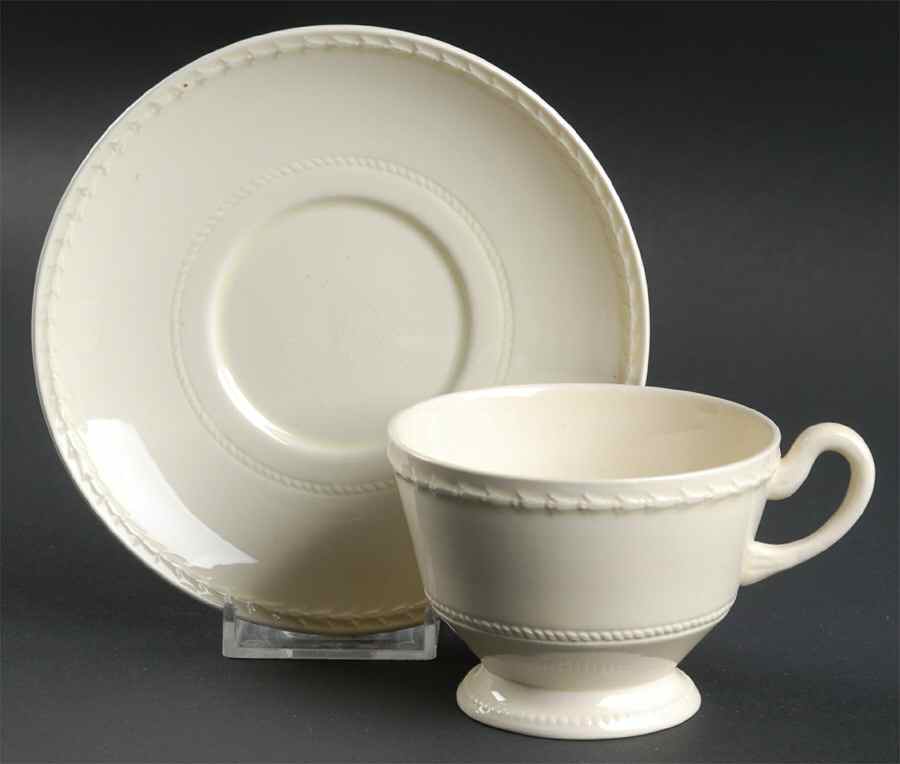 Colonial Footed Cup & Saucer Set by Wedgwood-1