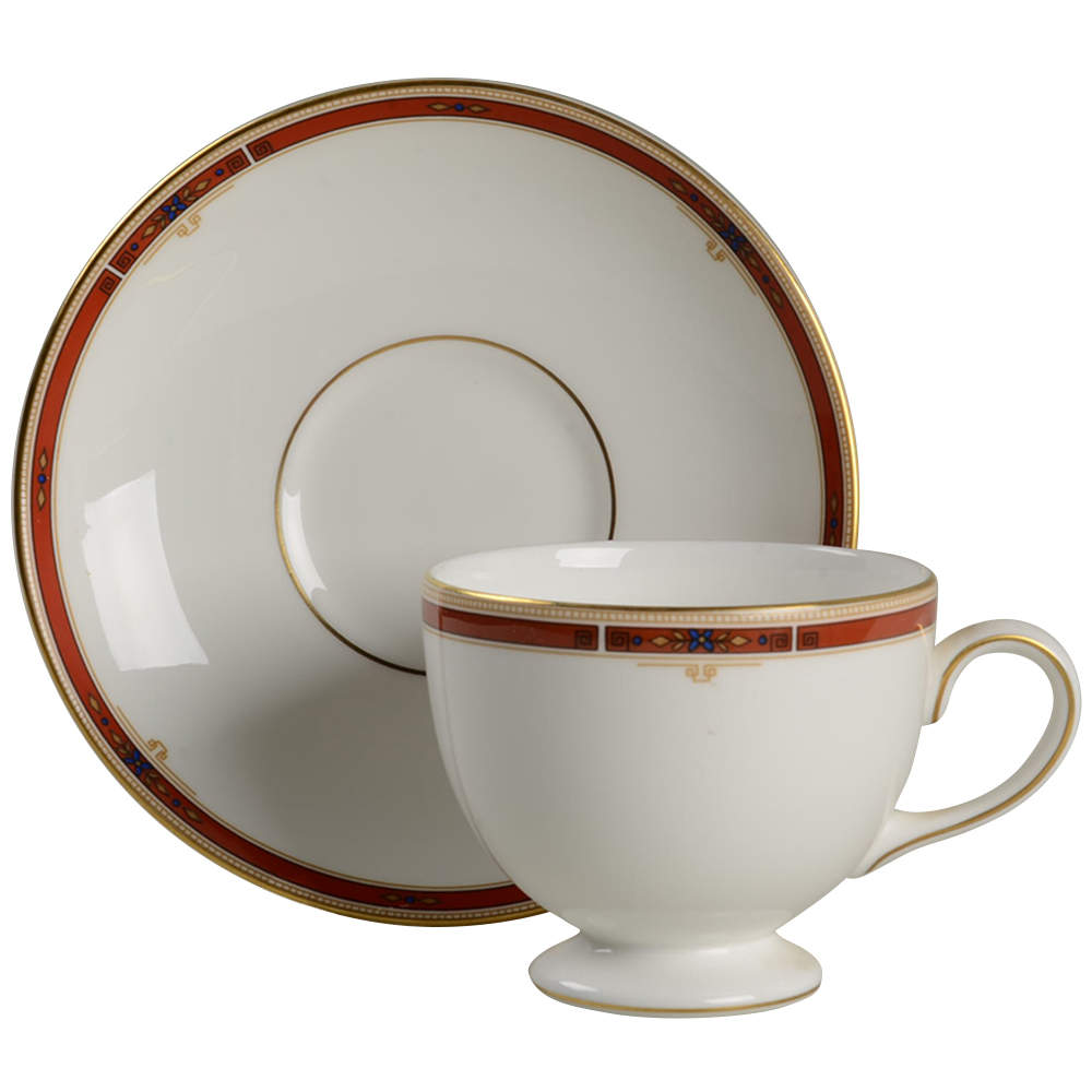 Colorado Leigh Shape Footed Cup & Saucer Set by Wedgwood-1