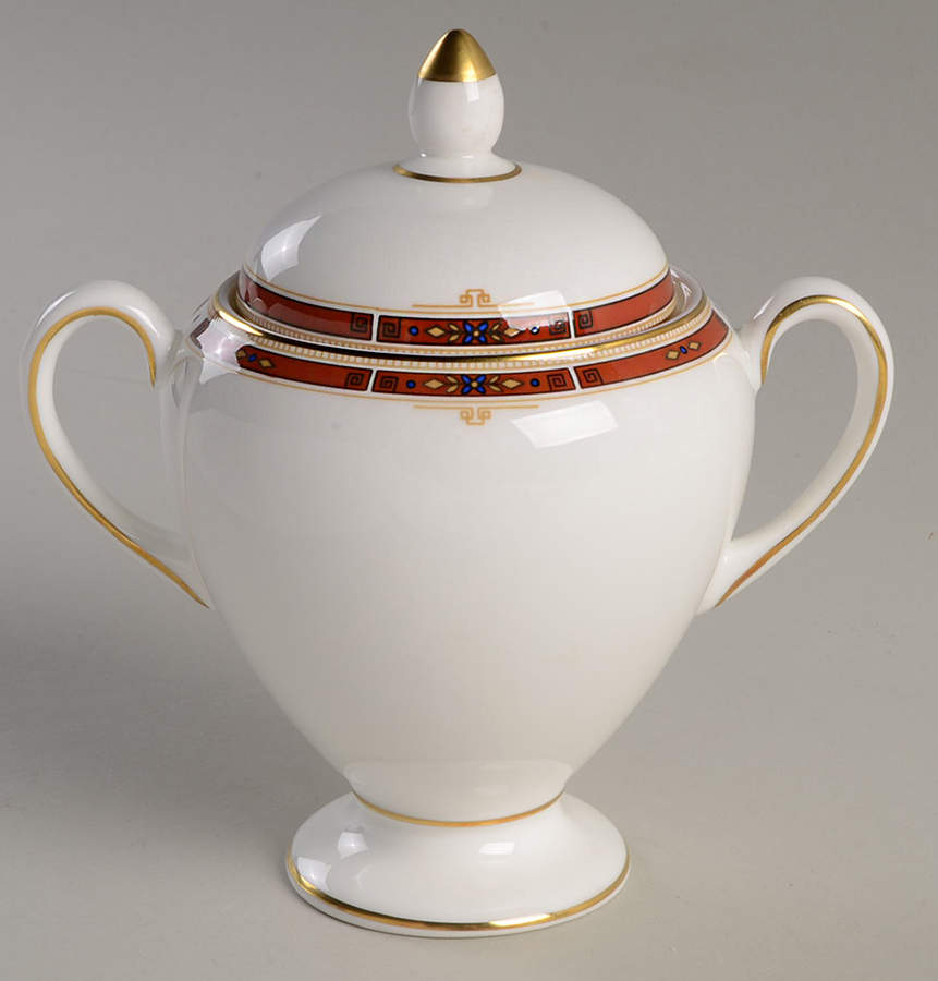 Colorado Globe Shape Sugar Bowl & Lid by Wedgwood-1