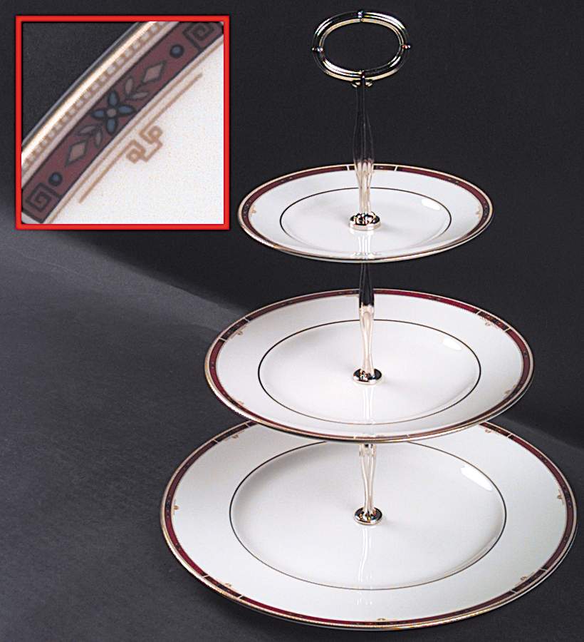 Colorado 13 7/8"-14 1/4" 3-Tiered Serving Tray(DP,SP,BB) HC by Wedgwood-1