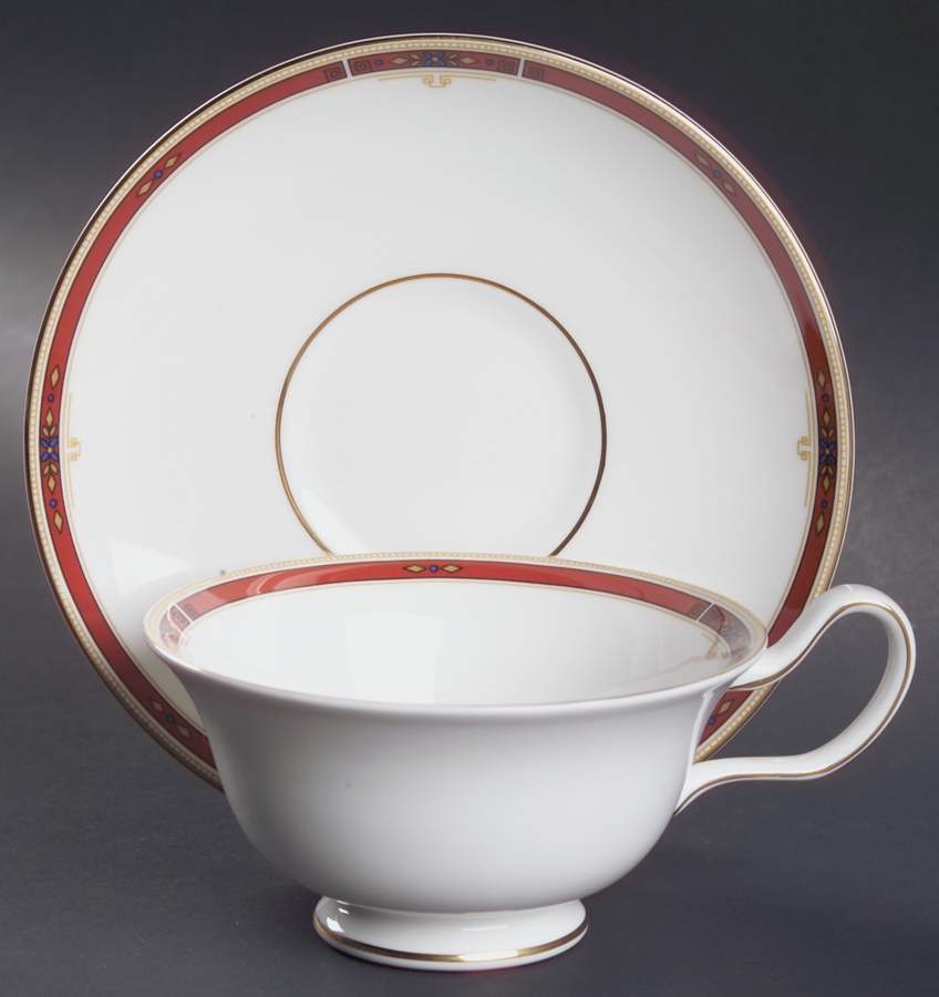 Colorado Peony Shape Footed Cup & Saucer Set by Wedgwood-1
