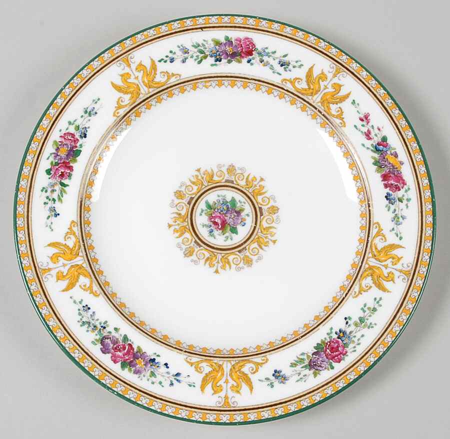 Columbia White (Yellow Border Accent) Salad Plate by Wedgwood-1