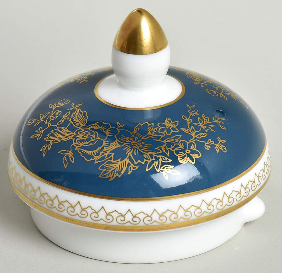 Columbia Blue & Gold Lid for Coffee Pot by Wedgwood-1