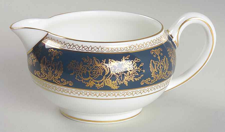 Columbia Blue & Gold 146 Shape Creamer by Wedgwood-1