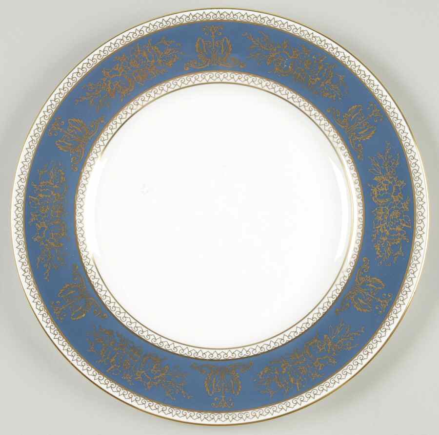Columbia Blue & Gold Luncheon Plate by Wedgwood-1